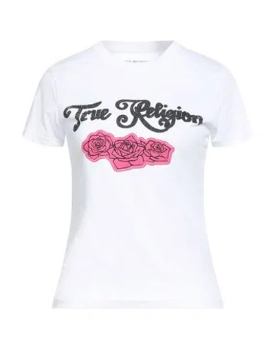 True Religion Woman T-shirt White Size L Cotton