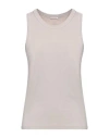 True Religion Woman Tank Top Light Grey Size L Cotton, Viscose, Elastane In Neutral