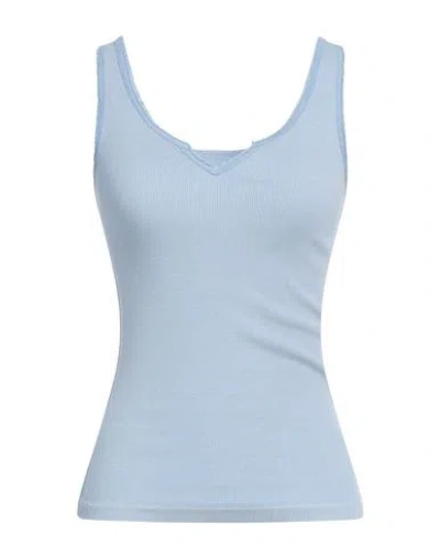 True Religion Woman Top Light Blue Size Xs Cotton, Viscose, Elastane