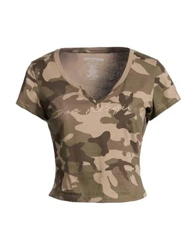 True Religion Woman T-shirt Military Green Size L Cotton