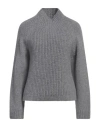 True Religion Woman Turtleneck Grey Size L Wool, Polyamide In Gray
