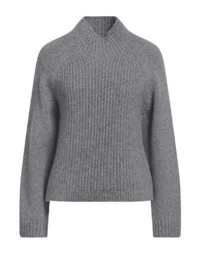 True Religion Woman Turtleneck Grey Size L Wool, Polyamide In Gray