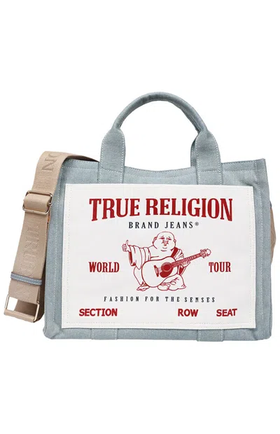 True Religion Women's Ace Mega Pocket Buddha Tote Bag In Denim In Blue