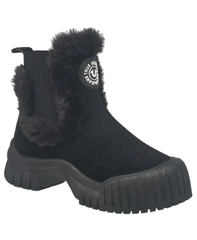 True Religion Women's Austin Fur Trim Boot In Black