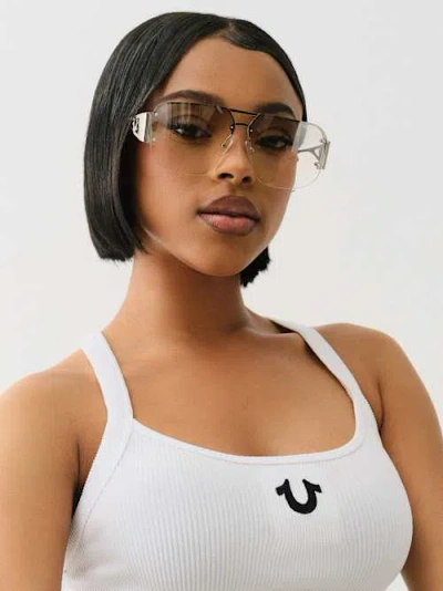 True Religion Women's Aviator Sunglasses In Black