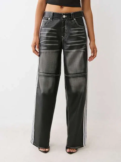 True Religion Women's Bailey Faux Leather Barrel Pant In Black