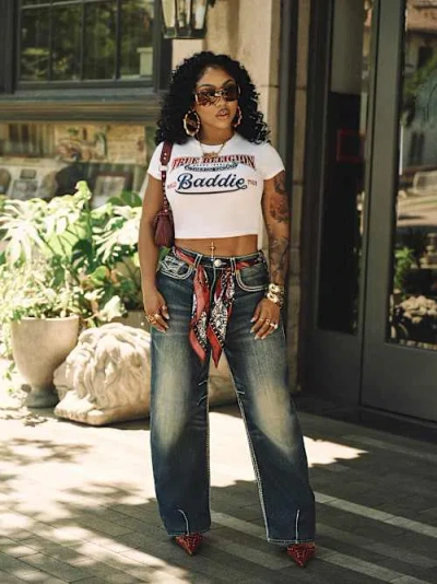 True Religion Women's Bailey Super Qt Barrel Jean In Blue