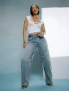 True Religion Women's Balloon Big T Flap Jean In Blue