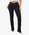 True Religion Jennie Womens Mid Rise Dark Wash Skinny Jeans In Body Rinse
