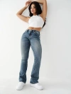 True Religion Women's Becca Big T Stitch Bootcut Jean In Blue