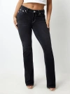 True Religion Women's Becca Black Terry Mid Rise Bootcut Pant In Black