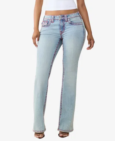 True Religion Women's Becca Bootcut Big T-flap Jeans In Blue