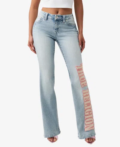True Religion Women's Becca Bootcut Mid-rise Arch Logo Jeans In Blue