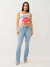 True Religion Women's Becca Indigo Terry Mid Rise Bootcut Jean
