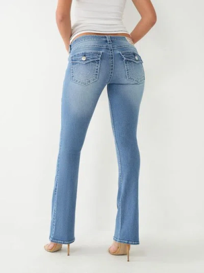 True Religion Women's Becca Low Rise Big T Bootcut Jean
