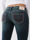 True Religion Women's Becca Low Rise Super T Bootcut Jean In Blue