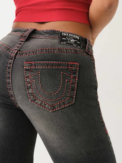 True Religion Women's Becca Lurex Big T Bootcut Jean