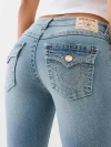 True Religion Women's Becca Mid Rise Big T Bootcut Jean In Blue