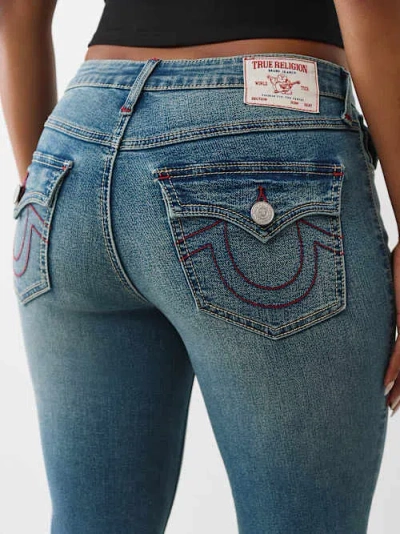 True Religion Women's Becca Mid Rise Bootcut Jean In Blue