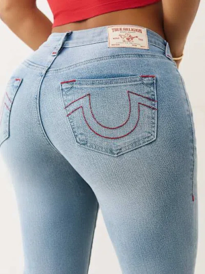 True Religion Women's Becca Mid Rise Bootcut Jean In Blue