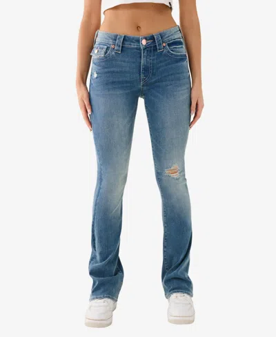 True Religion Women's Becca Mid Rise Bootcut Jean In Blue