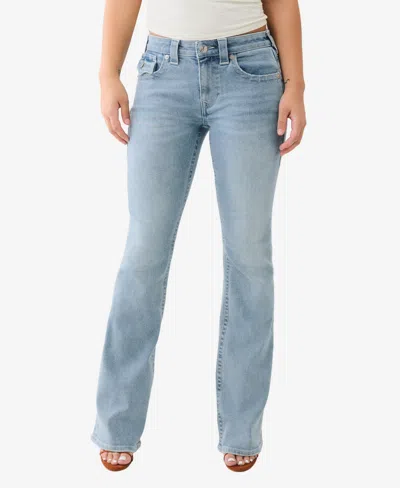 True Religion Women's Becca Mid Rise Bootcut Jeans In Aqua Marine