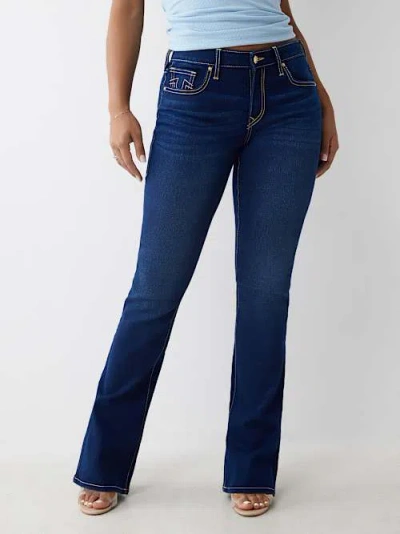 True Religion Women's Becca Mid Rise Lurex Bootcut Jean