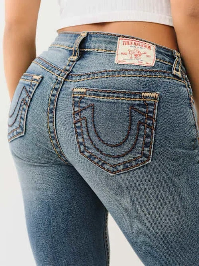 True Religion Women's Becca Mid Rise Super T Bootcut Jean