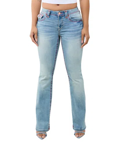 True Religion Women's Becca Mid-rise Light-rinse Bootcut Jeans In Blue