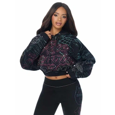 True Religion Women's Big T Embroidered Girlfriend Hoodie In Multi