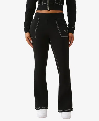 True Religion Women's Big T Flare Pants In Black