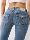 True Religion Women's Big T Horseshoe Wing Flare Jean