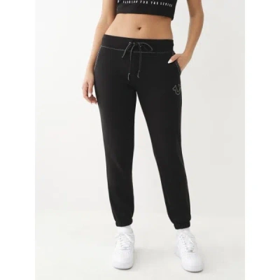 True Religion Women's Big T Logo Jogger Pants In Black