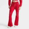 True Religion Women's Big T Low Rise Flared Sweatpants In Red