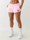 True Religion Women's Big T Sweat Short In Pink