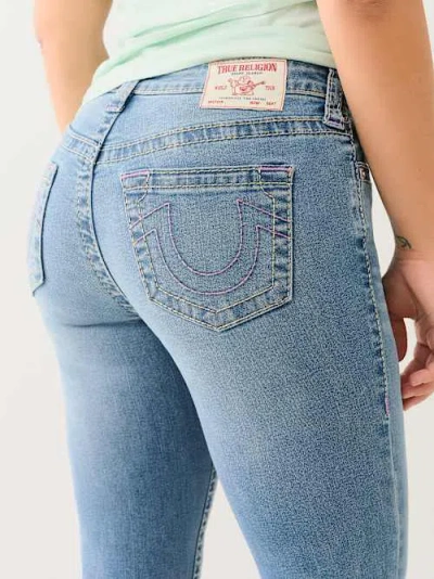 True Religion Women's Billie Big T Mid Rise Straight Jean