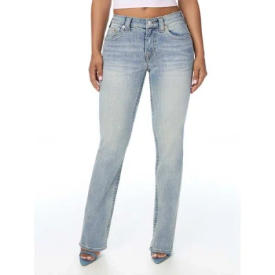 True Religion Women's Billie Mid Rise Straight Jean In Blue