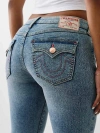True Religion Women's Billie Mid Rise Stretch Straight Jean In Blue