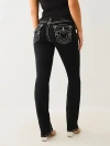 True Religion Women's Billie Super T Mid Rise Straight Jean In Black