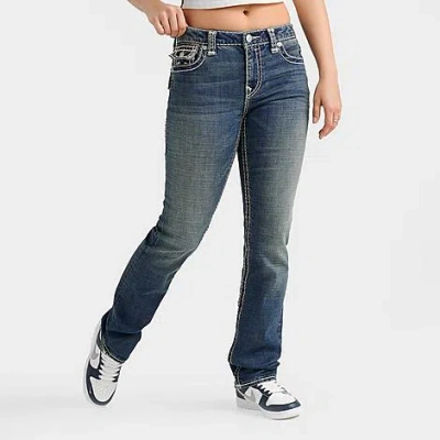 True Religion Women's Billie Super T Mid-rise Straight Jeans In Dark Wash