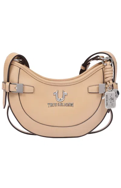 True Religion Women's Blake Smooth Faux Leather Belted Hobo Bag In Tan
