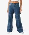 True Religion Women's Bobbi Big T Baggy Carpenter Jeans In Blue