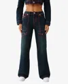 True Religion Women's Bobbi Big T Baggy Carpenter Jeans In Blue