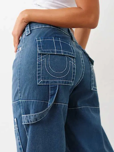 True Religion Women's Bobbi Big T Baggy Carpenter Pant