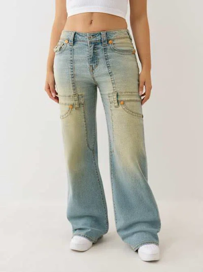 True Religion Women's Bobbi Big T Carpetner Baggy Jean In Blue