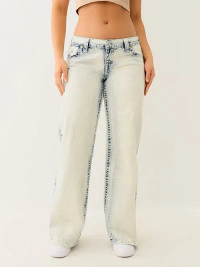 True Religion Women's Bobbi Low Rise Baggy Jean In Blue