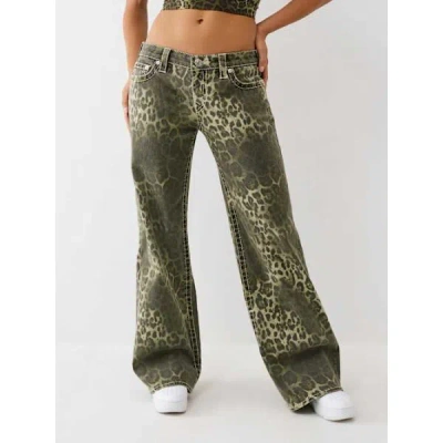 True Religion Women's Bobbi Low Rise Camo Big T Baggy Jean In Multi