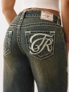 True Religion Women's Bobbi Super T Baggy Jean In Blue