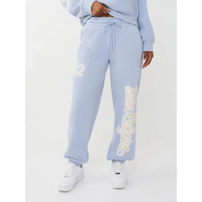 True Religion Women's Boyfriend Fleece Jogger Pants In Blue