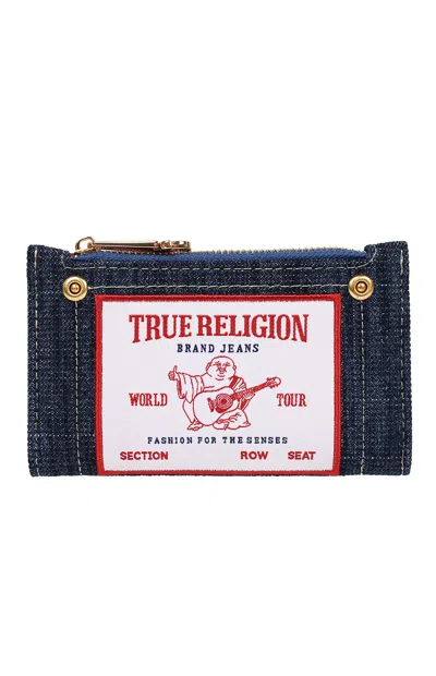 True Religion Women's Buddha Patch Small Wallet In Dark Denim In Blue